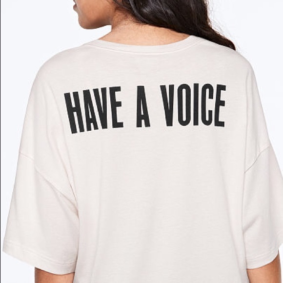 OS💕VS PINK OFF WHITE VOTE ONE SIZE TEE - Picture 2 of 12